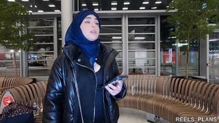 The Veiled Iranian Nadja Gets Fucked Anal In The Toilet And In A Corridor To Pay For The Plane